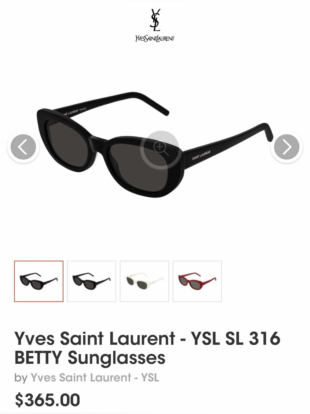 BNNW Saint Laurent Betty Black Sunglasses - Picture 6 of 7